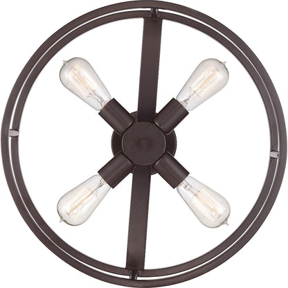 Quoizel New Harbor Semi-Flush Mount, Western Bronze