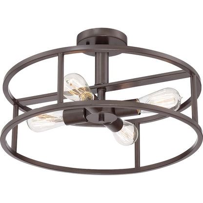 Quoizel New Harbor Semi-Flush Mount, Western Bronze
