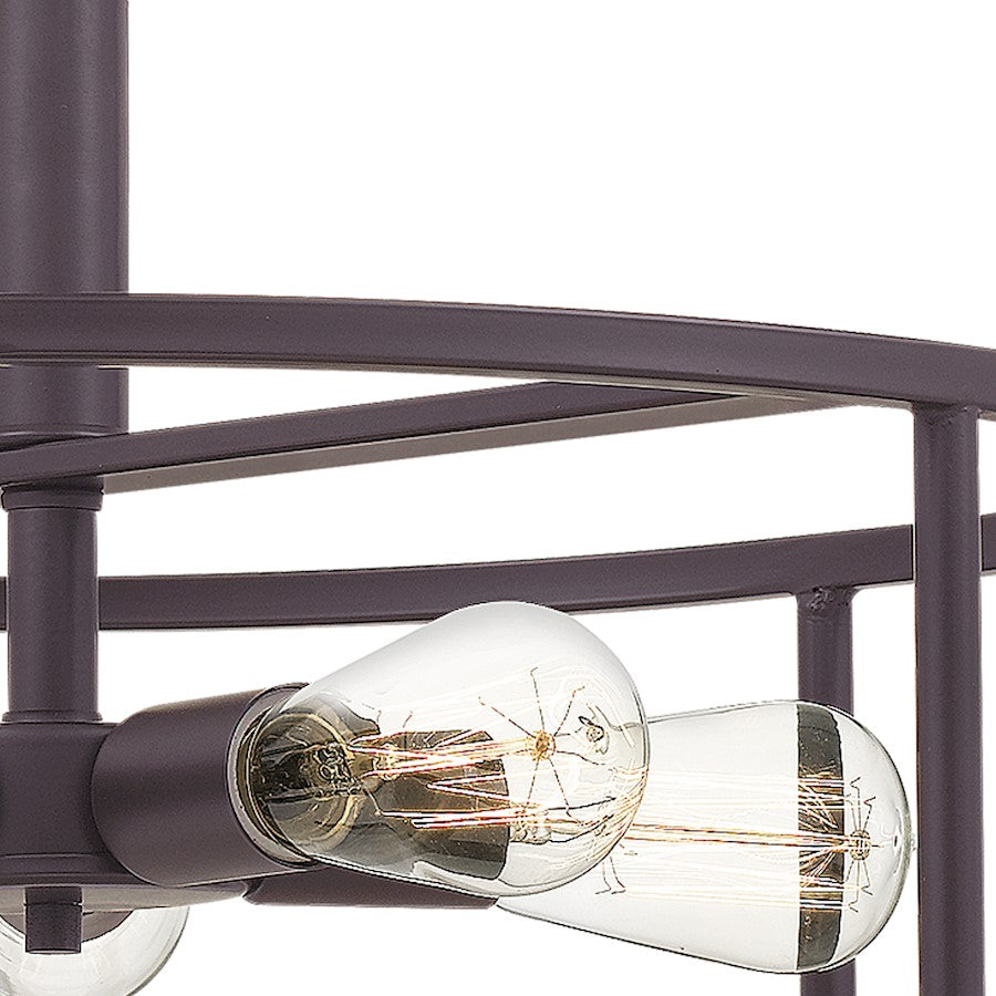 Quoizel New Harbor 5 Light Semi-Flush Mount, Western Bronze