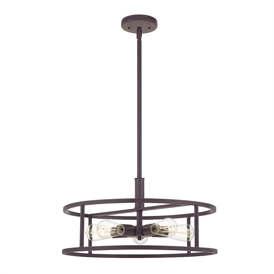 Quoizel New Harbor 5 Light Pendant, Western Bronze