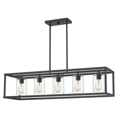 Quoizel New Harbor 5 Light Island Chandelier, Old Bronze