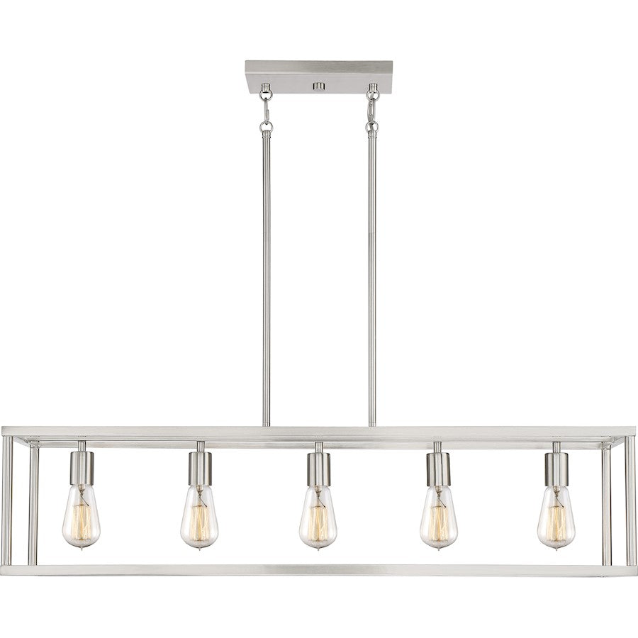 Quoizel New Harbor 5 Light Island Light, Brushed Nickel