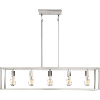 Quoizel New Harbor 5 Light Island Light, Brushed Nickel
