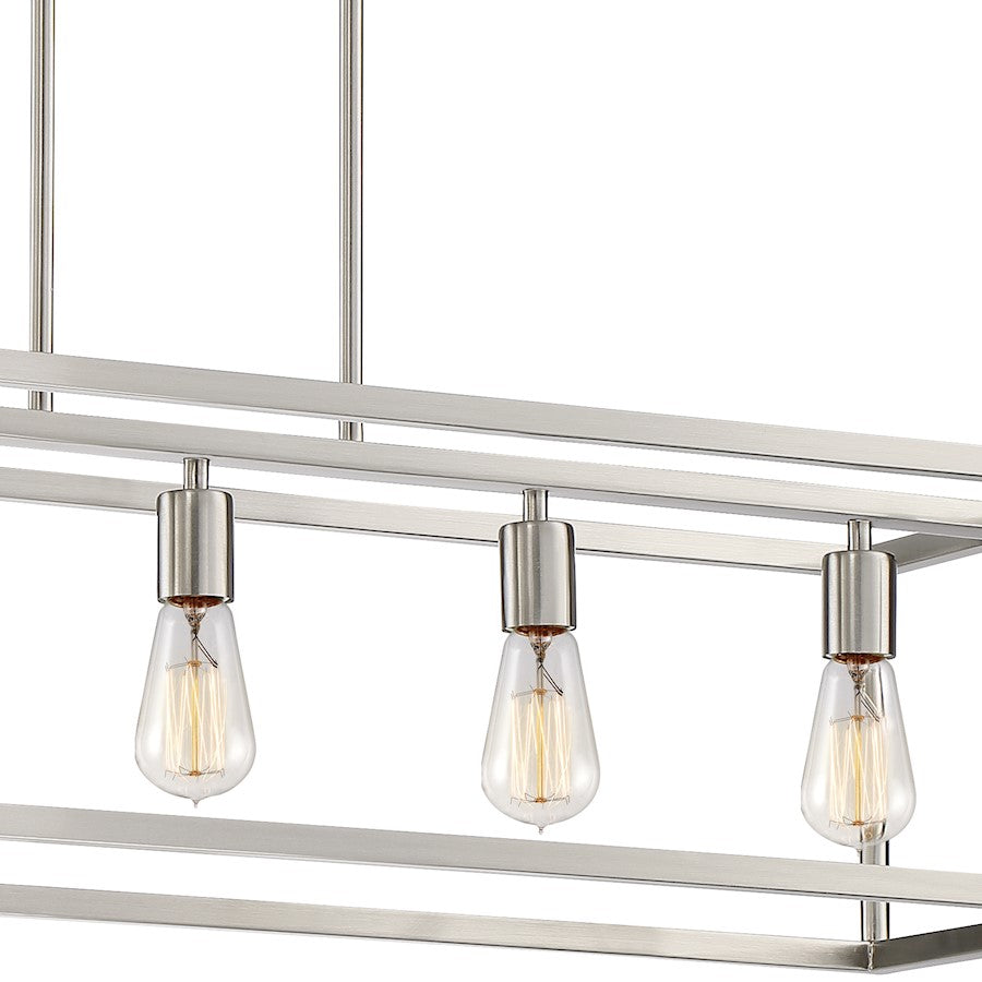 Quoizel New Harbor 5 Light Island Light, Brushed Nickel
