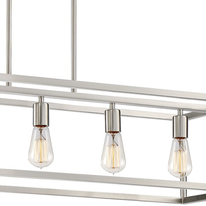 Quoizel New Harbor 5 Light Island Light, Brushed Nickel