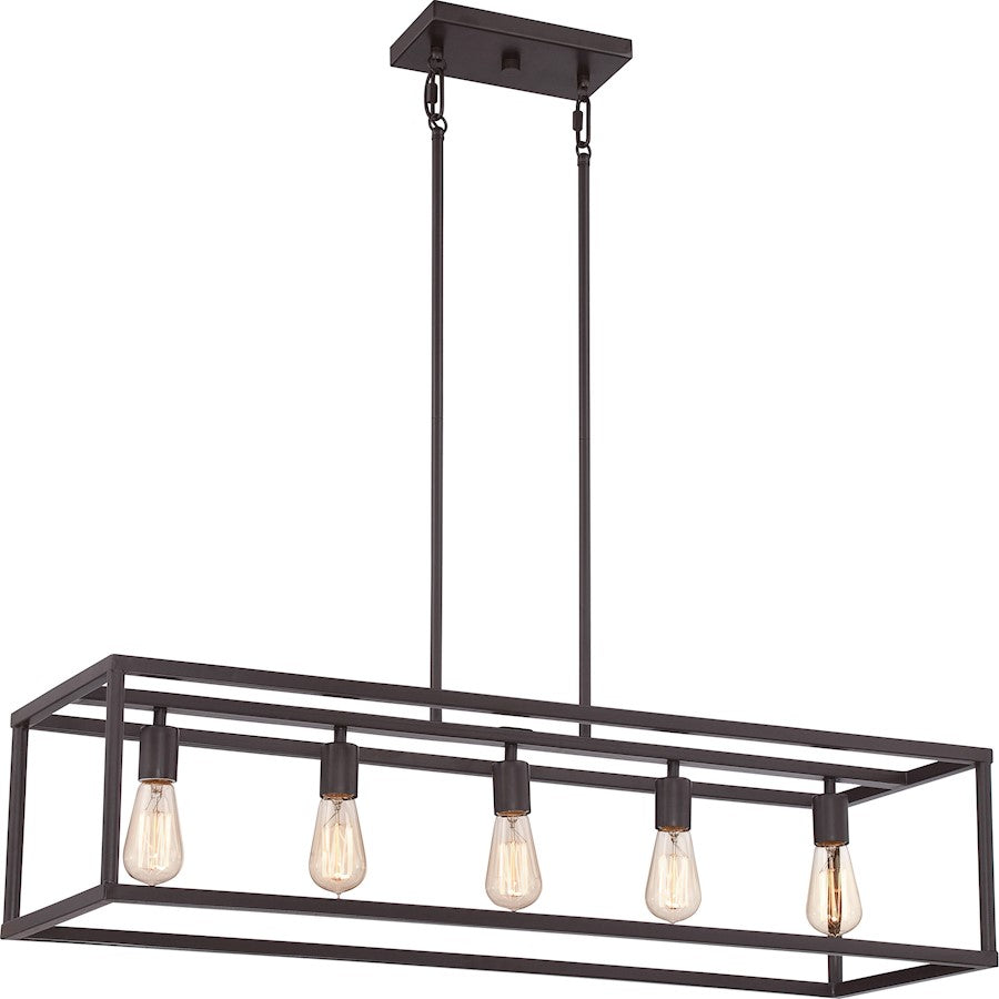 Quoizel New Harbor 5 Light Island Light in Western Bronze