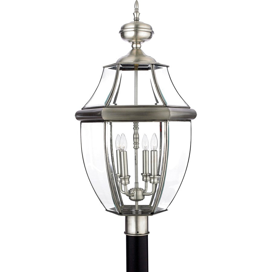 Quoizel 4 Light Newbury Post Lights in Pewter