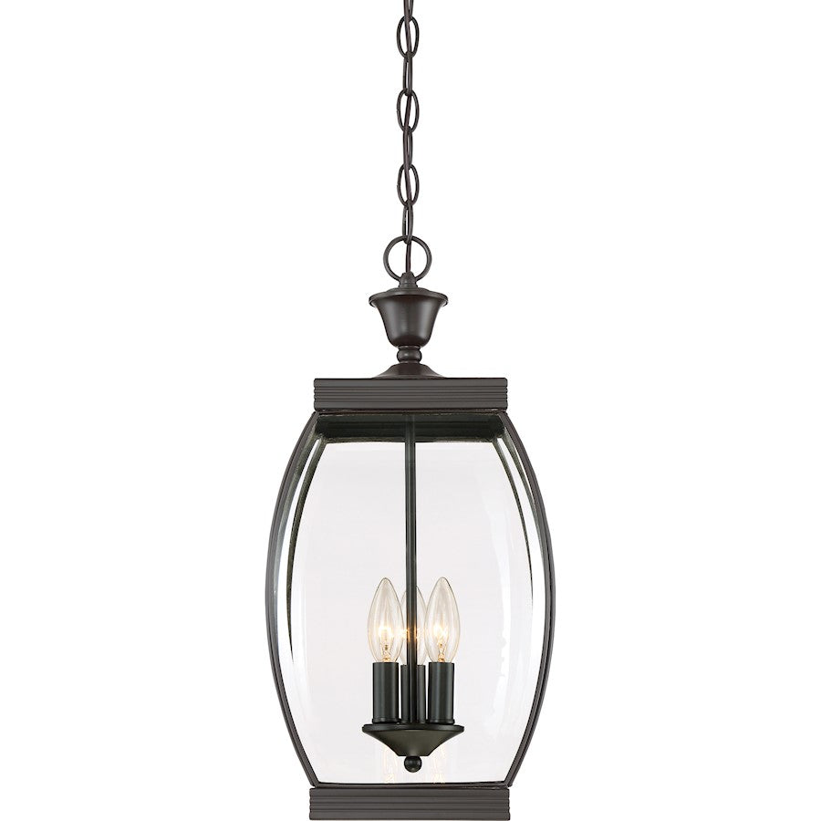 Quoizel 3 Light Oasis Outdoor Hanging Lantern, Medici Bronze