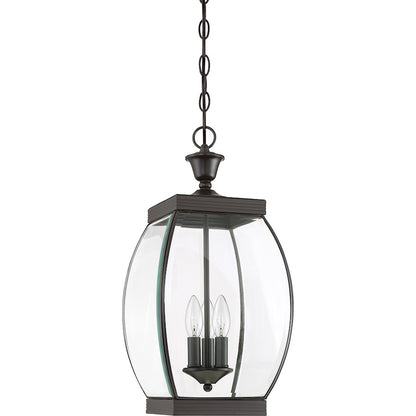 Quoizel 3 Light Oasis Outdoor Hanging Lantern, Medici Bronze