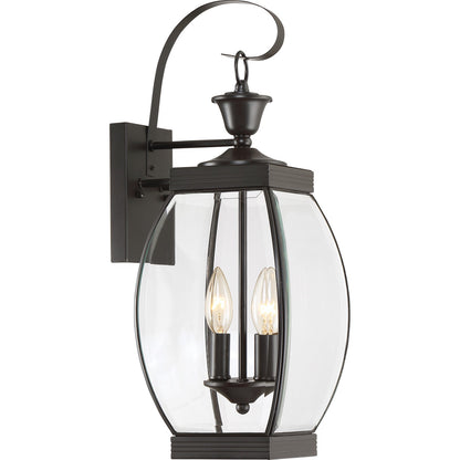 Quoizel Oasis 9in 2-Light Outdoor Lantern | Transitional Medici Bronze and Clear Glass | Front Entry & Porch | 7.5 x 9 x 21 in | Model OAS8408Z