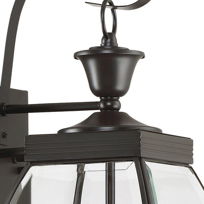 Quoizel Oasis 9in 2-Light Outdoor Lantern | Transitional Medici Bronze and Clear Glass | Front Entry & Porch | 7.5 x 9 x 21 in | Model OAS8408Z