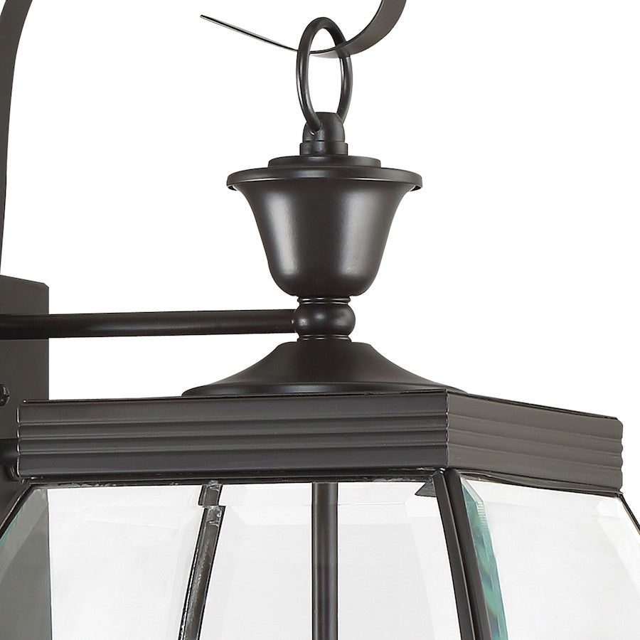 Quoizel Oasis 9in 3-Light Outdoor Lantern | Transitional Medici Bronze and Clear Glass | Front Entry & Porch | 9 x 10.5 x 22.5 in | Model OAS8409Z