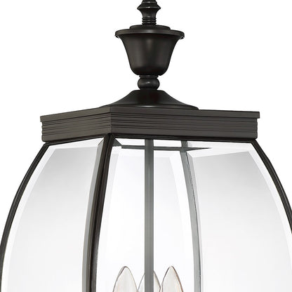 Quoizel 3 Light Oasis Outdoor Post Lantern, Medici Bronze