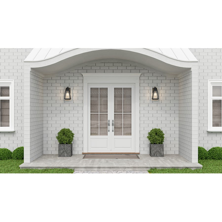 Quoizel O'Leary 1 Light 12" Outdoor Wall Mount, Earth Black