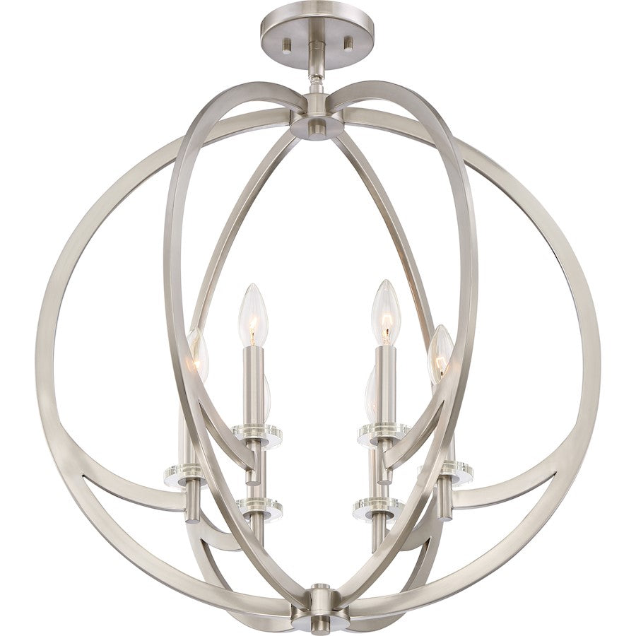 Quoizel Orion Semi-Flush Mount, Brushed Nickel