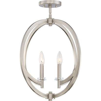 Quoizel Lighting Orion 4 Light Pendant, Brushed Nickel