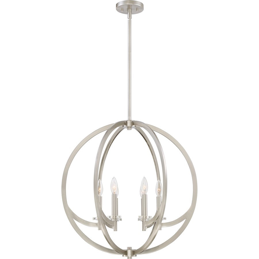 Quoizel Lighting Orion 6 Light Pendant, Brushed Nickel