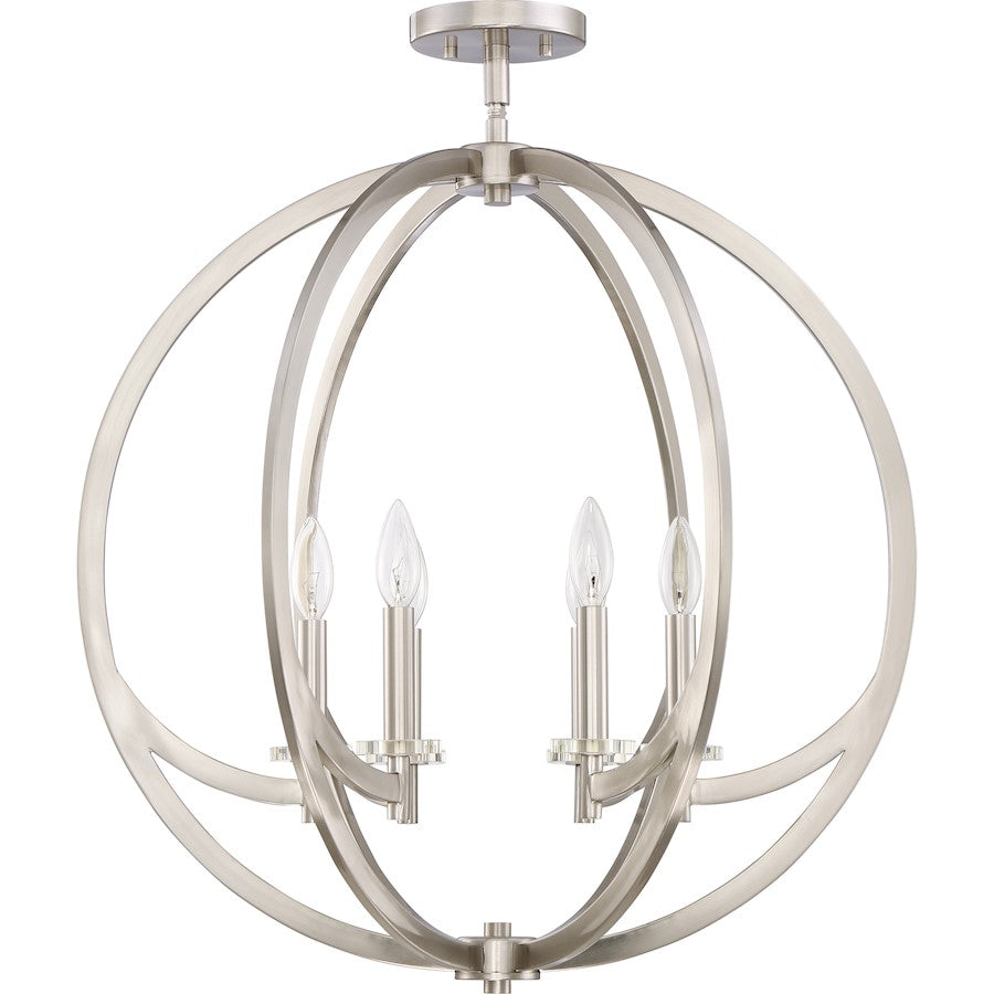 Quoizel Lighting Orion 6 Light Pendant, Brushed Nickel