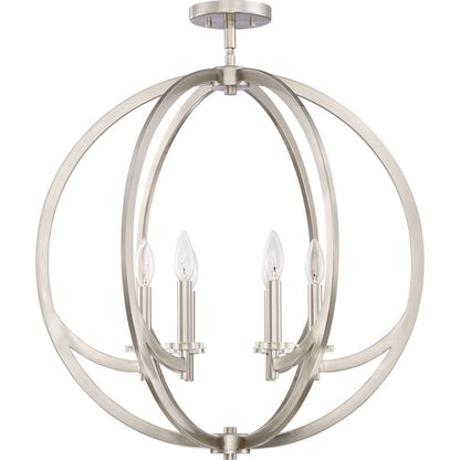Quoizel Lighting Orion 6 Light Pendant, Brushed Nickel