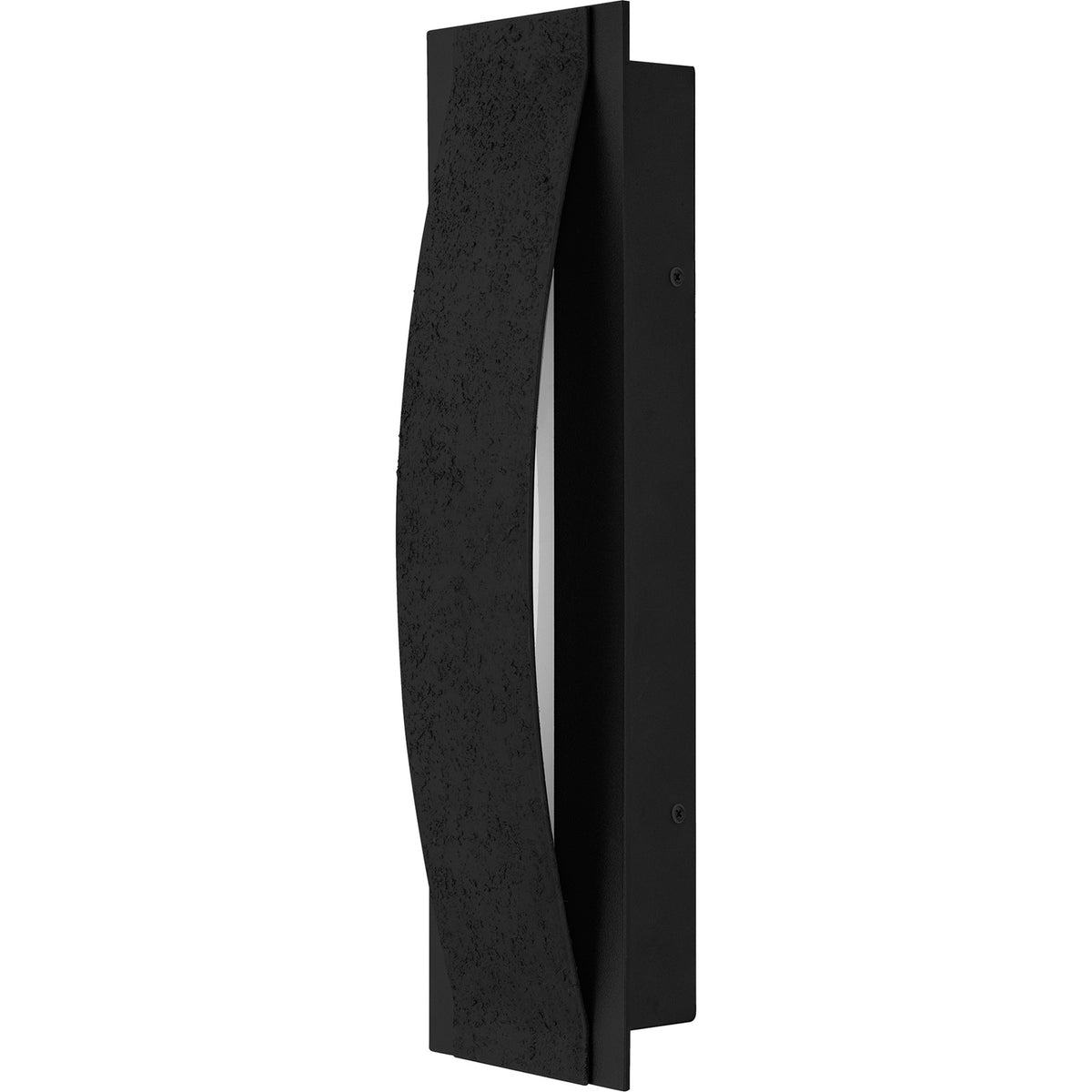 Quoizel Onyx 18in LED Outdoor Wall Sconce | Contemporary Earth Black Steel and Textured Panel | Front Door & Porch Light | Model ONX8405EK