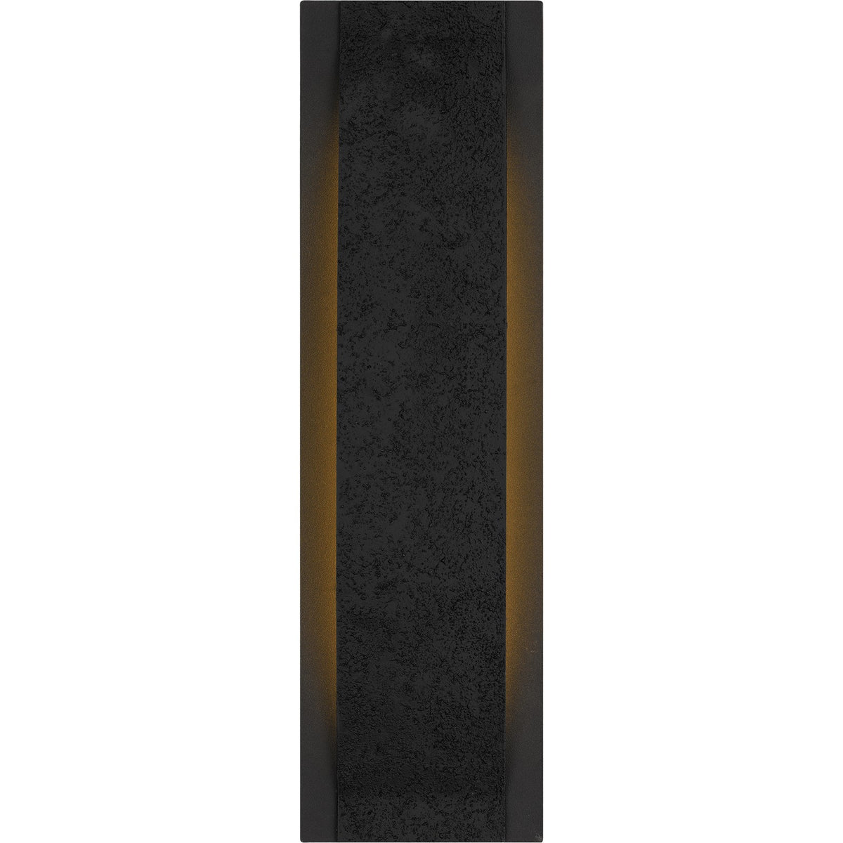 Quoizel Onyx 18in LED Outdoor Wall Sconce | Contemporary Earth Black Steel and Textured Panel | Front Door & Porch Light | Model ONX8405EK