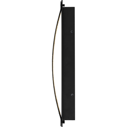 Quoizel Onyx 18in LED Outdoor Wall Sconce | Contemporary Earth Black Steel and Textured Panel | Front Door & Porch Light | Model ONX8405EK