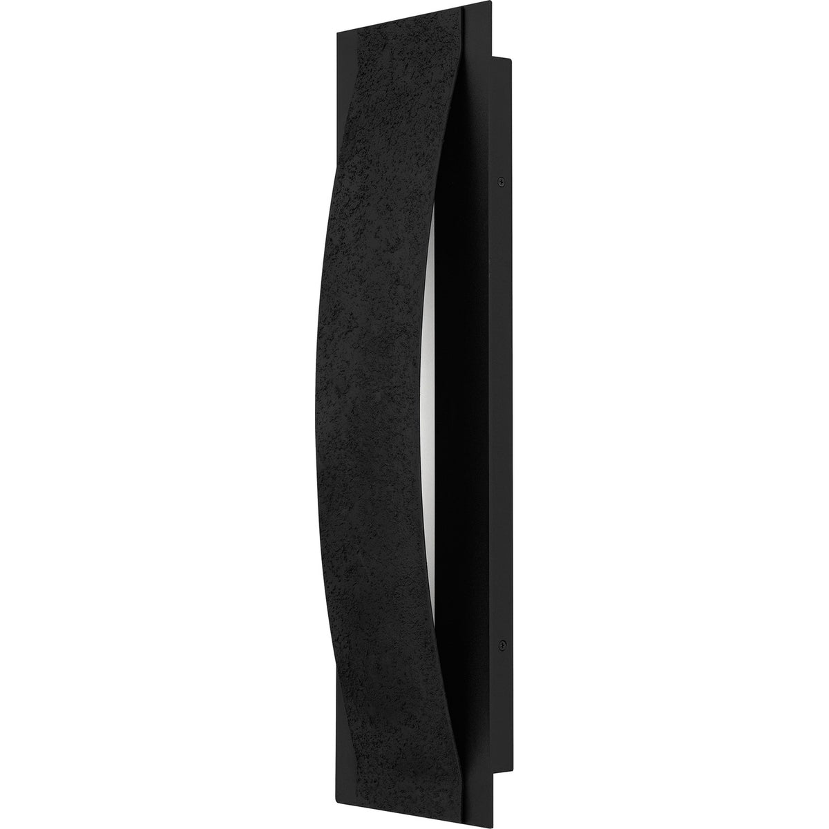 Quoizel Onyx 24in LED Outdoor Wall Sconce | Contemporary Earth Black Steel and Textured Panel | Front Door & Porch Light | Model ONX8407EK