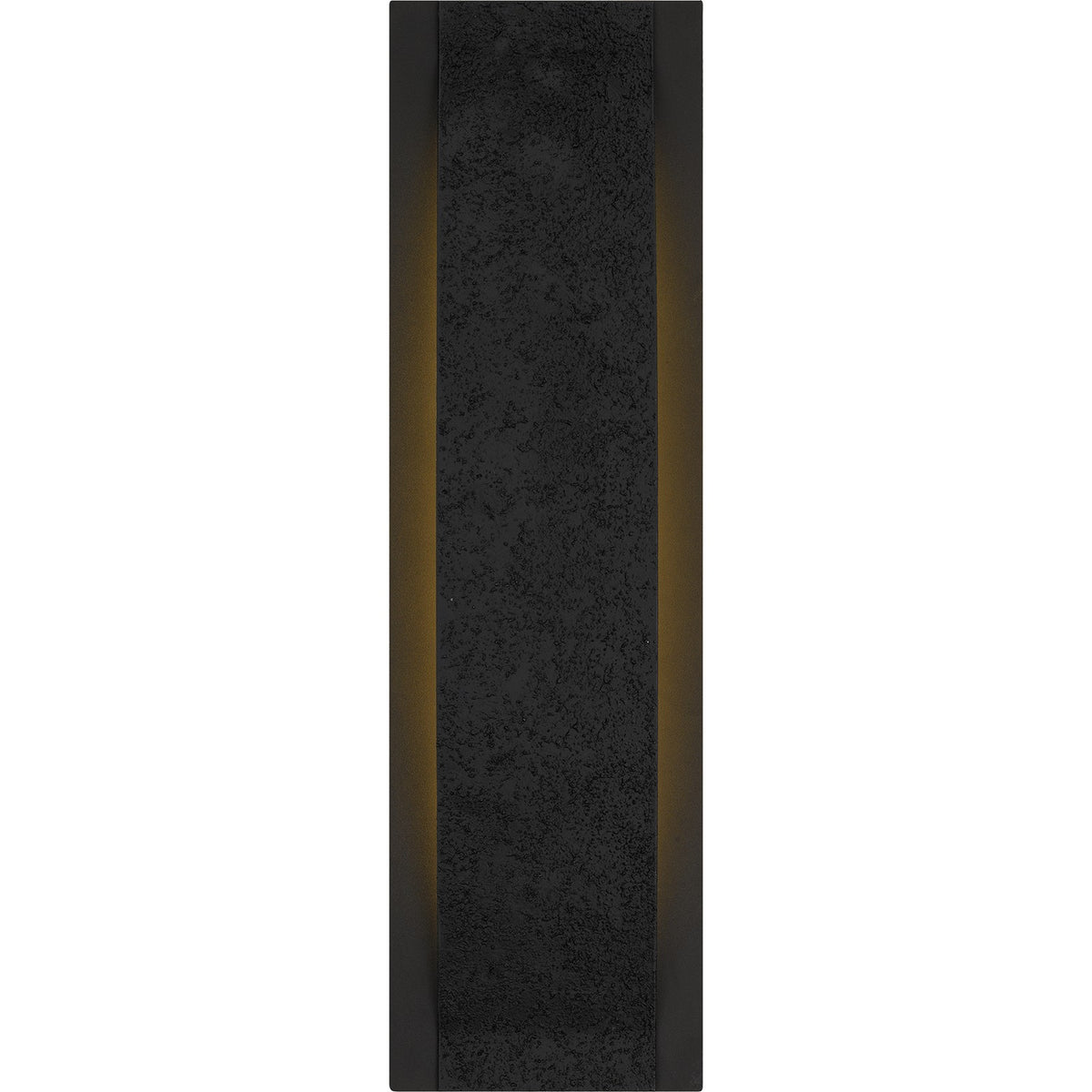 Quoizel Onyx 24in LED Outdoor Wall Sconce | Contemporary Earth Black Steel and Textured Panel | Front Door & Porch Light | Model ONX8407EK