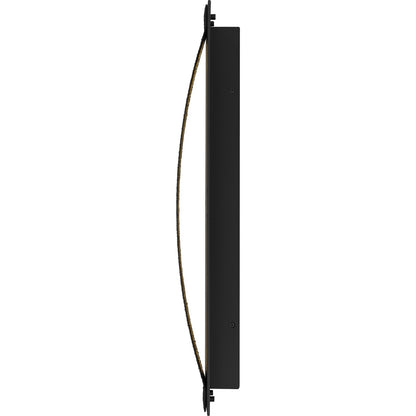 Quoizel Onyx 24in LED Outdoor Wall Sconce | Contemporary Earth Black Steel and Textured Panel | Front Door & Porch Light | Model ONX8407EK
