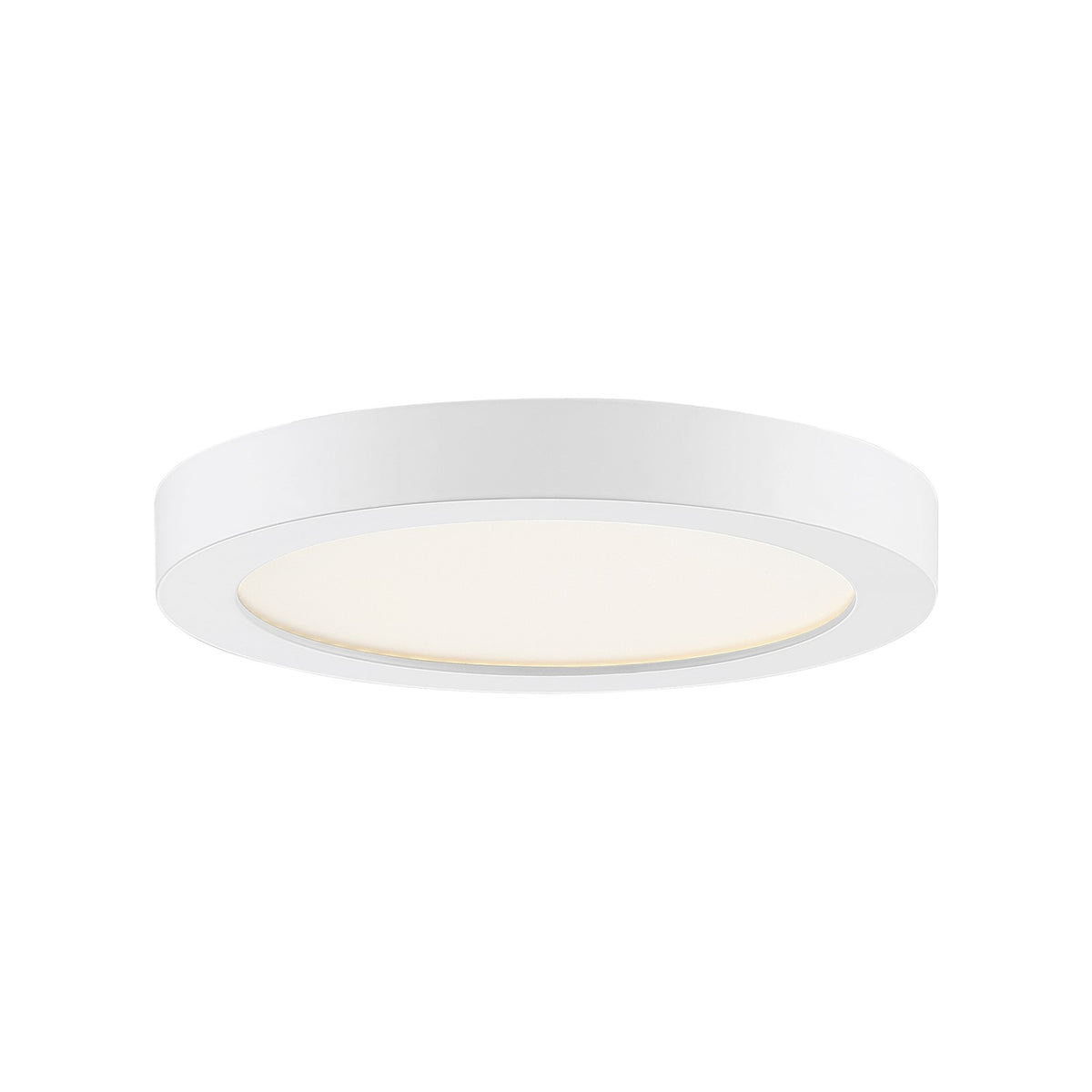 Quoizel Outskirts 8in LED Flush Mount | Contemporary Matte White Aluminum and White Acrylic | Hallway & Entryway Ceiling Light | Model OST1708W