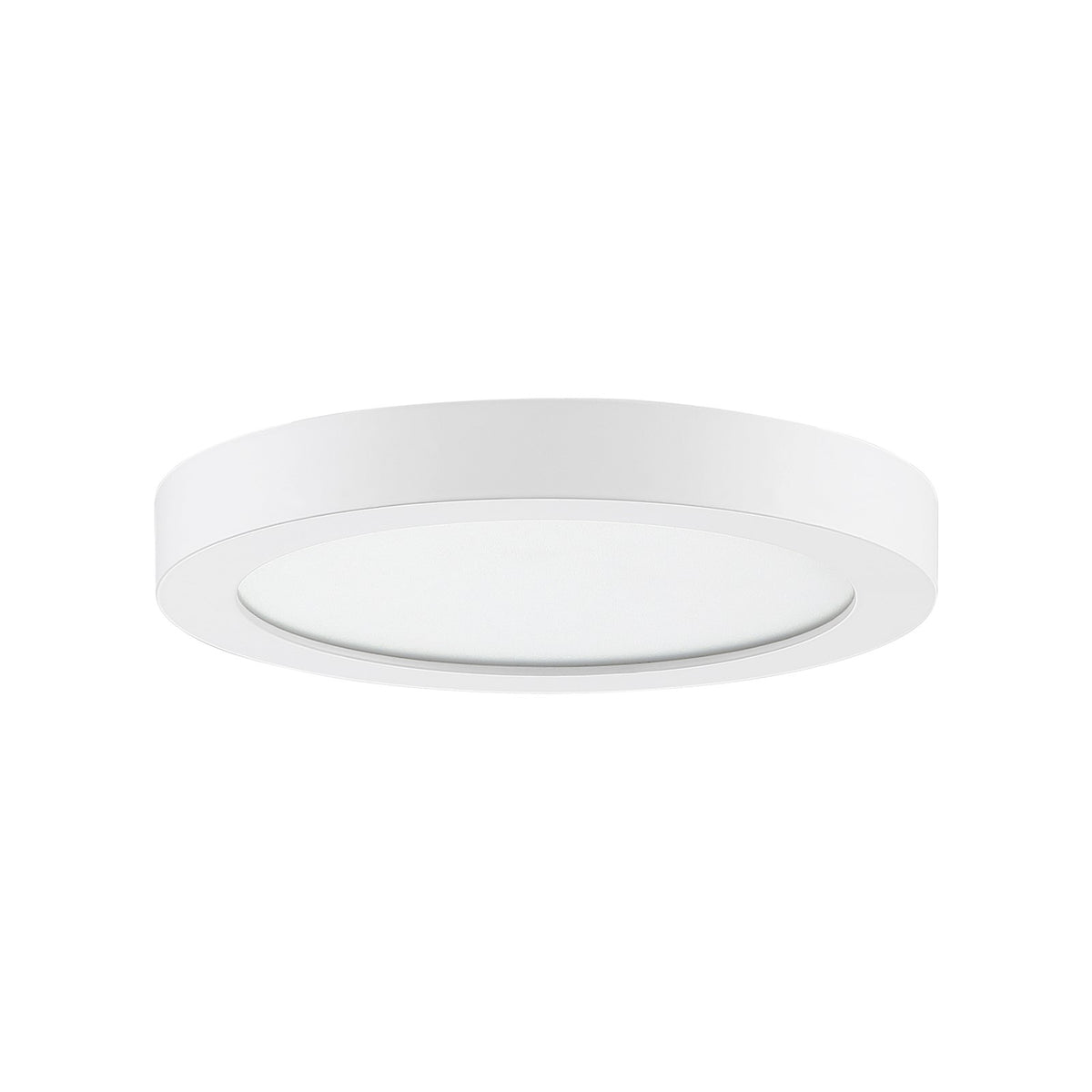 Quoizel Outskirts 8in LED Flush Mount | Contemporary Matte White Aluminum and White Acrylic | Hallway & Entryway Ceiling Light | Model OST1708W