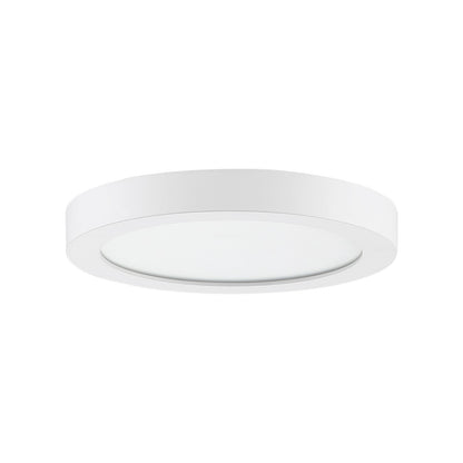 Quoizel Outskirts 8in LED Flush Mount | Contemporary Matte White Aluminum and White Acrylic | Hallway & Entryway Ceiling Light | Model OST1708W