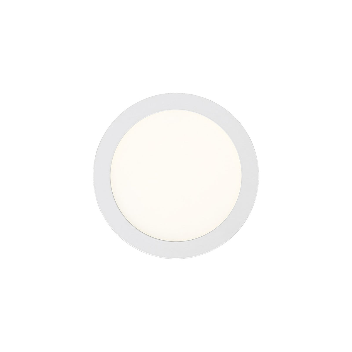 Quoizel Outskirts 8in LED Flush Mount | Contemporary Matte White Aluminum and White Acrylic | Hallway & Entryway Ceiling Light | Model OST1708W