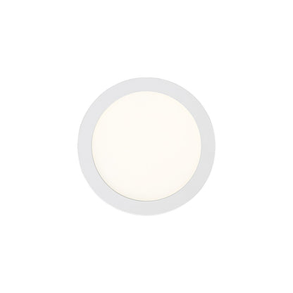 Quoizel Outskirts 8in LED Flush Mount | Contemporary Matte White Aluminum and White Acrylic | Hallway & Entryway Ceiling Light | Model OST1708W
