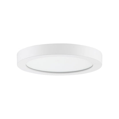 Quoizel Outskirts 8in LED Flush Mount | Contemporary Matte White Aluminum and White Acrylic | Hallway & Entryway Ceiling Light | Model OST1708W