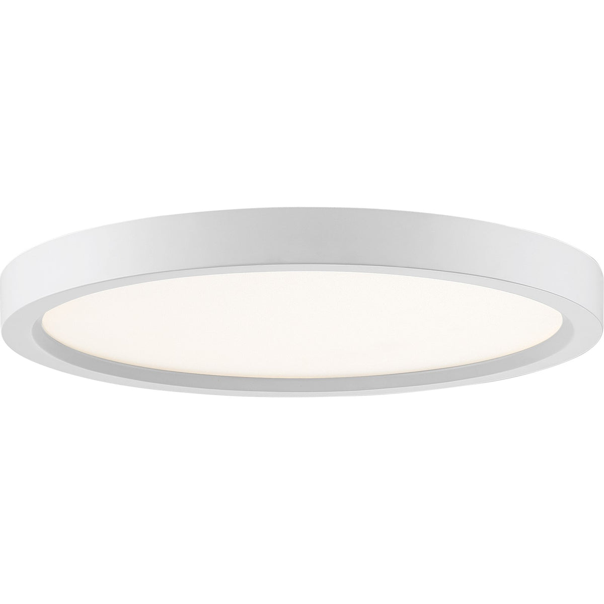 Quoizel Outskirts 11in LED Flush Mount | Modern Matte White and White Acrylic | Hallway & Bedroom Ceiling Light | Model OST1711W