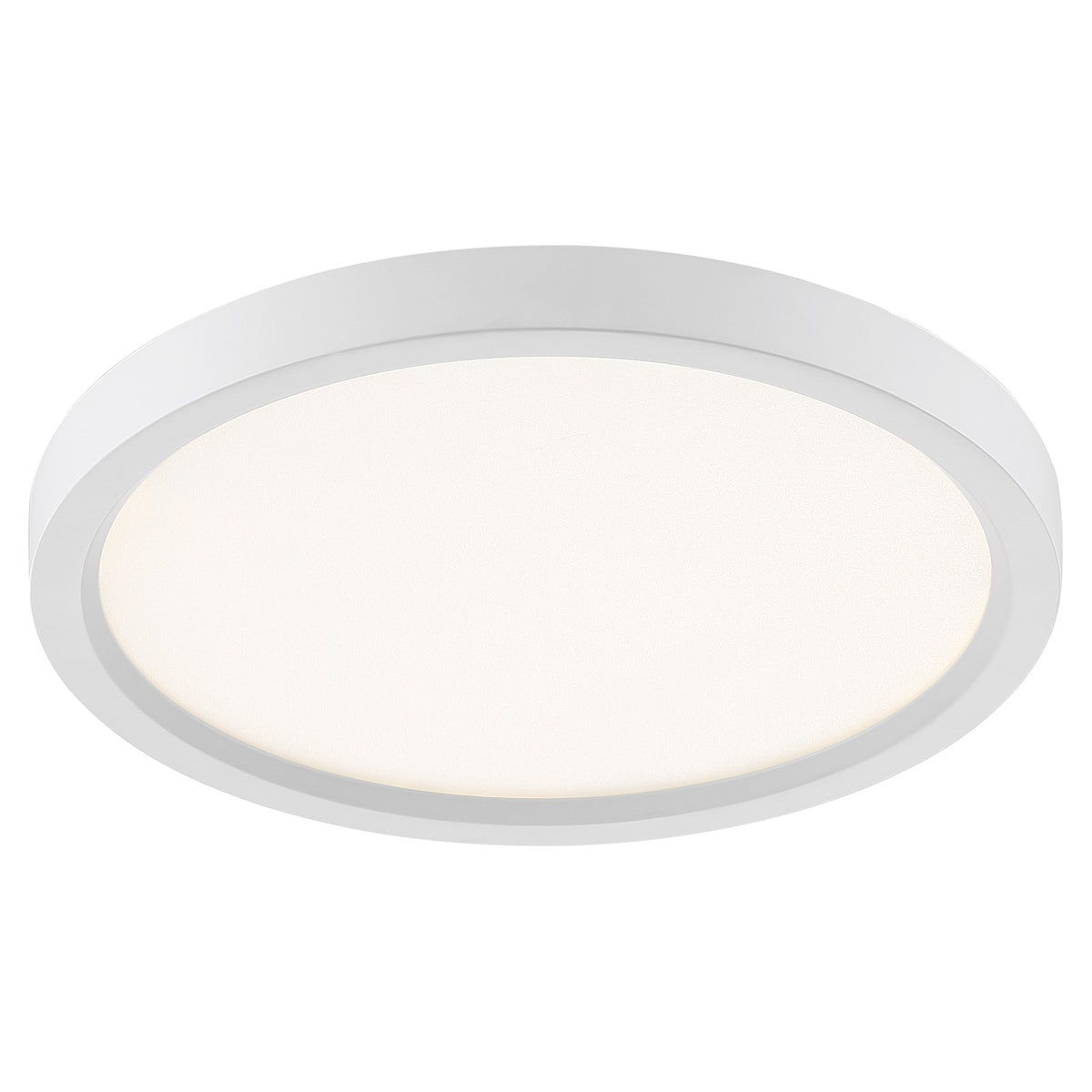 Quoizel Outskirts 11in LED Flush Mount | Modern Matte White and White Acrylic | Hallway & Bedroom Ceiling Light | Model OST1711W