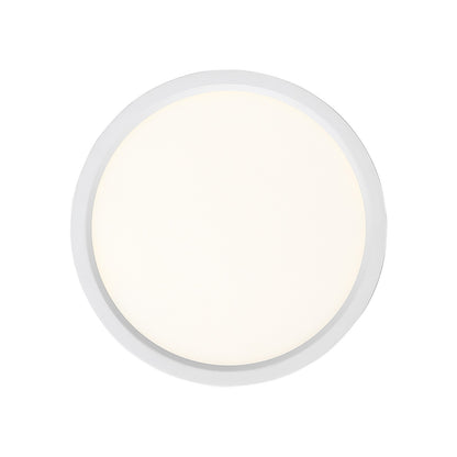 Quoizel Outskirts 11in LED Flush Mount | Modern Matte White and White Acrylic | Hallway & Bedroom Ceiling Light | Model OST1711W