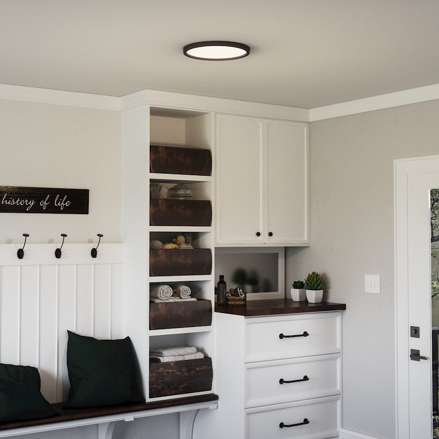 Quoizel Outskirts Flush Mount, Earth Black