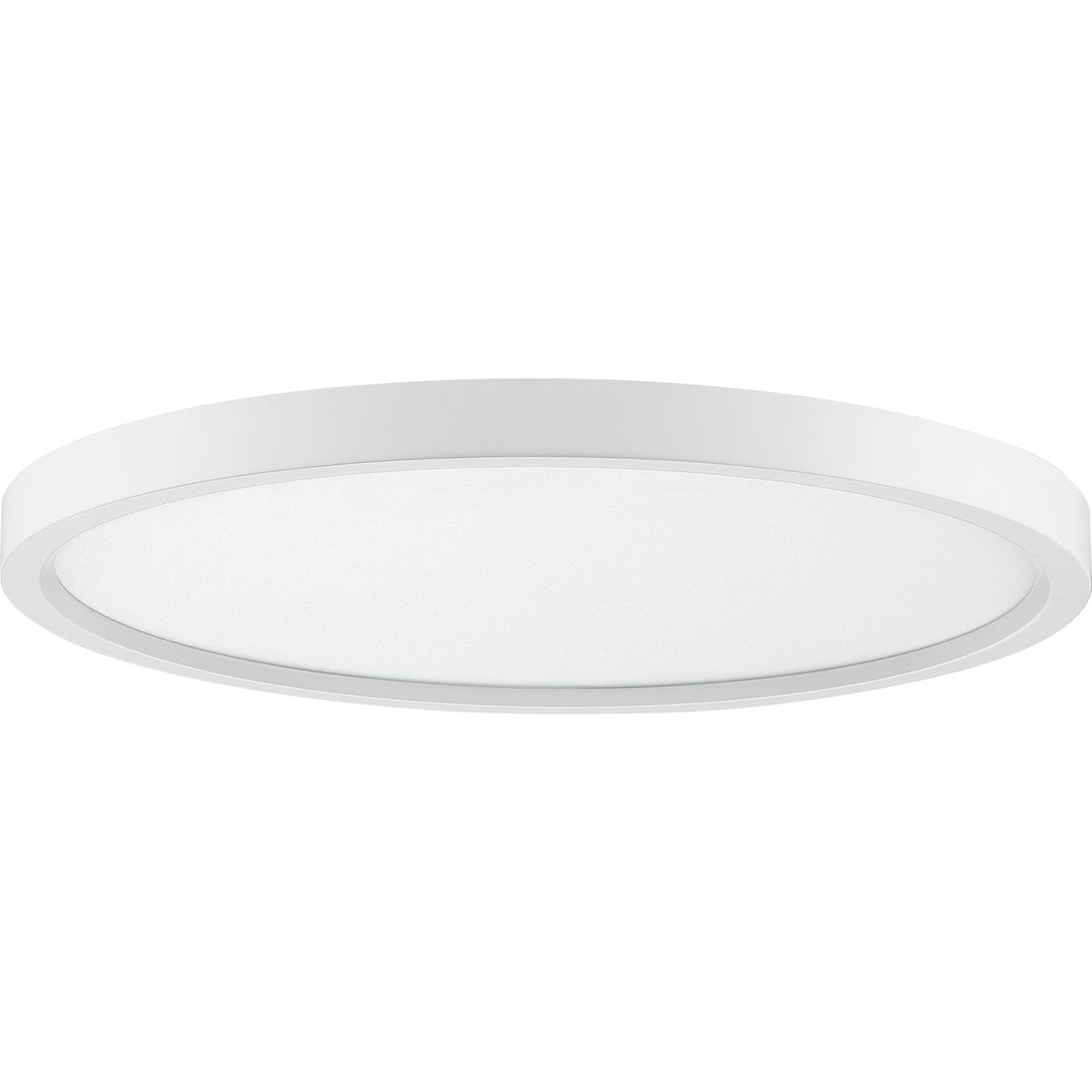 Quoizel Outskirts 15in LED Flush Mount | Contemporary Matte White and White Acrylic | Hallway & Bedroom Ceiling Light | Model OST1715W