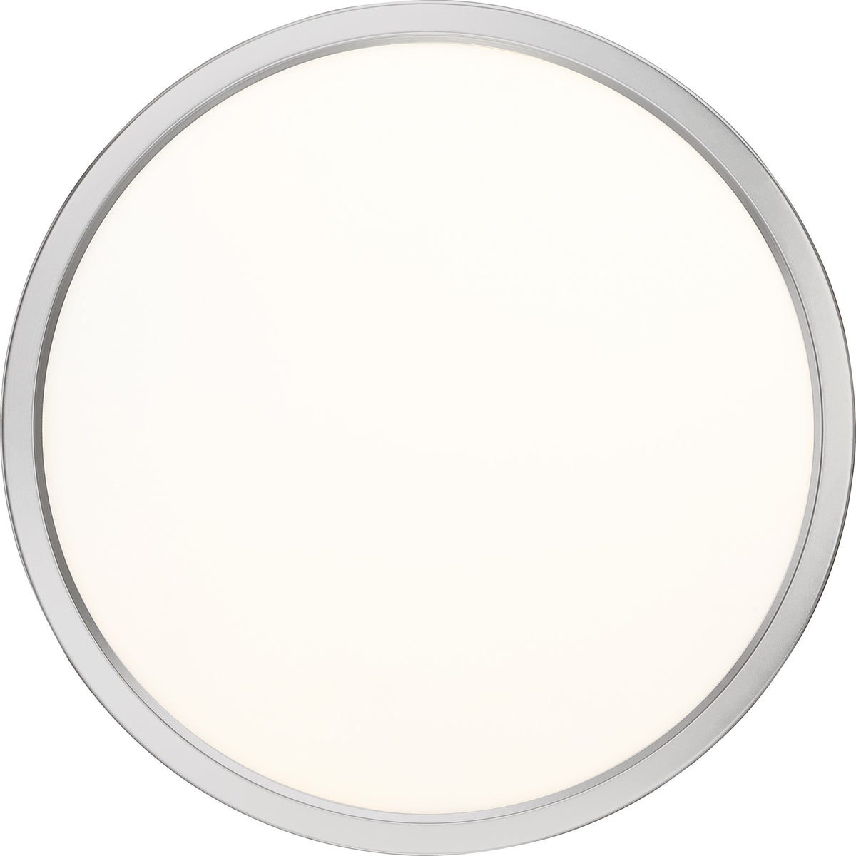 Quoizel Outskirts 20in LED Flush Mount | Contemporary Brushed Nickel and White Acrylic | Kitchen & Living Room Ceiling Light | Model OST1720BN
