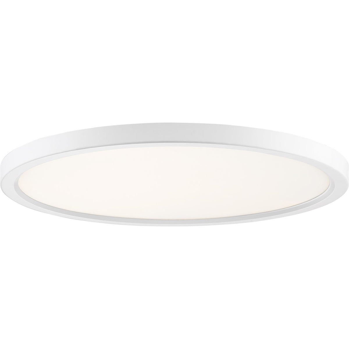 Quoizel Outskirts 20in Square LED Flush Mount | Modern Matte White Aluminum and White Acrylic | Kitchen & Hallway | 20 x 20 x 1 in | Model OST1720W