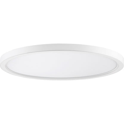 Quoizel Outskirts 20in Square LED Flush Mount | Modern Matte White Aluminum and White Acrylic | Kitchen & Hallway | 20 x 20 x 1 in | Model OST1720W