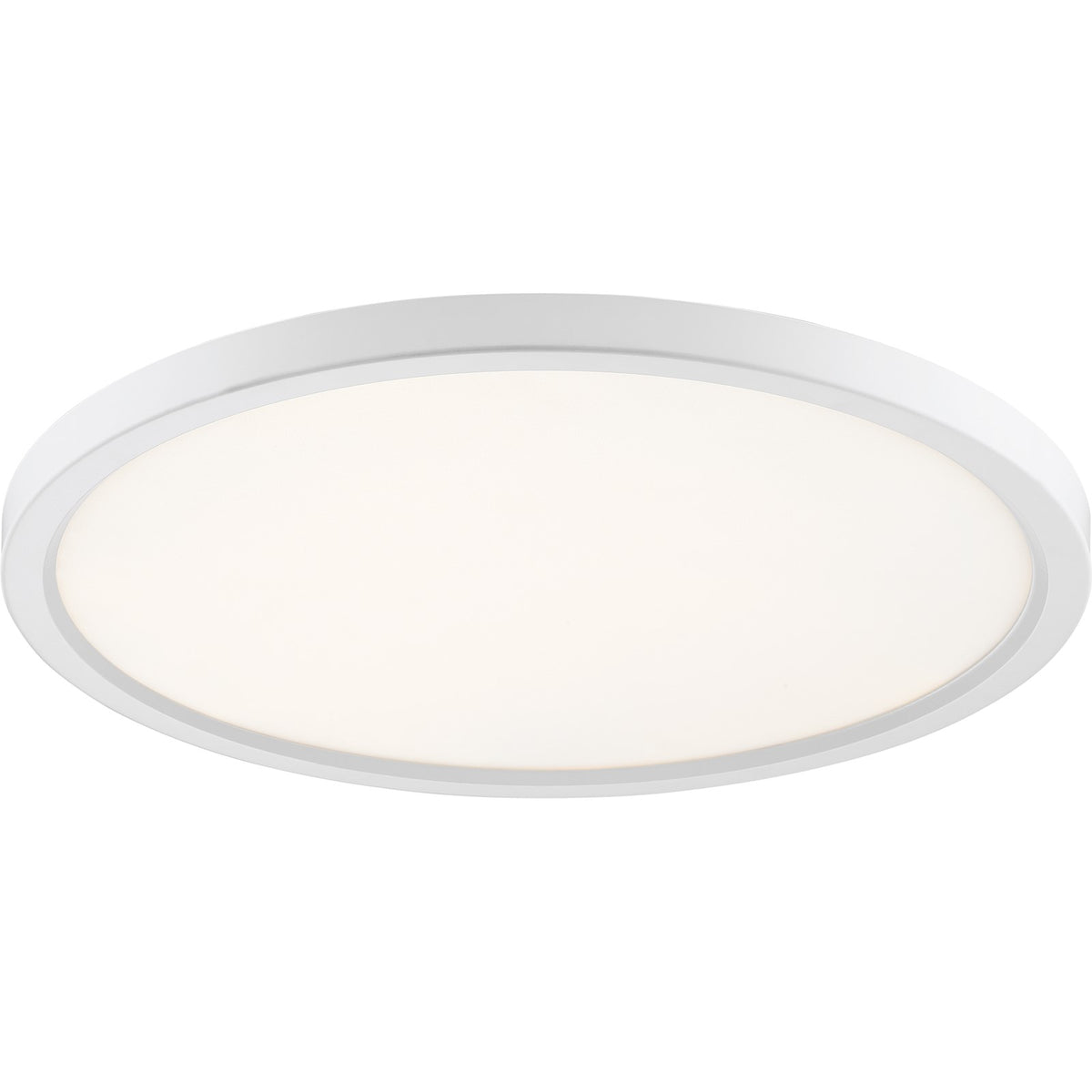 Quoizel Outskirts 20in Square LED Flush Mount | Modern Matte White Aluminum and White Acrylic | Kitchen & Hallway | 20 x 20 x 1 in | Model OST1720W