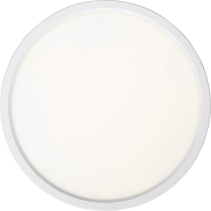 Quoizel Outskirts 20in Square LED Flush Mount | Modern Matte White Aluminum and White Acrylic | Kitchen & Hallway | 20 x 20 x 1 in | Model OST1720W