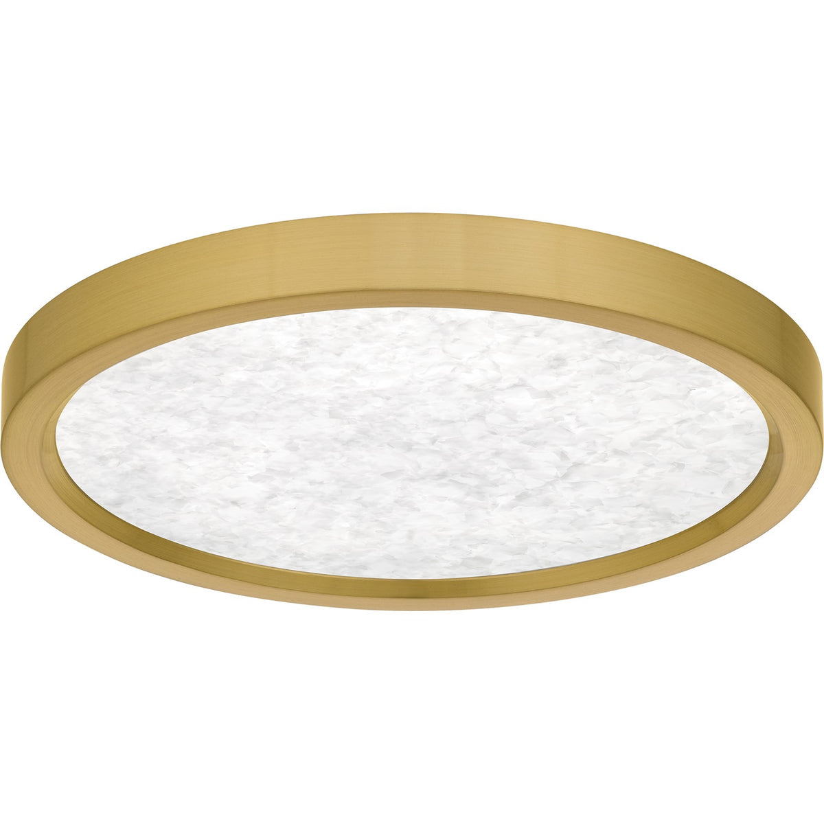Quoizel Outskirts 11in Square LED Flush Mount | Modern Brushed Gold Aluminum and Alabaster Acrylic | Bedroom & Hallway | Model OSTA1711BRG