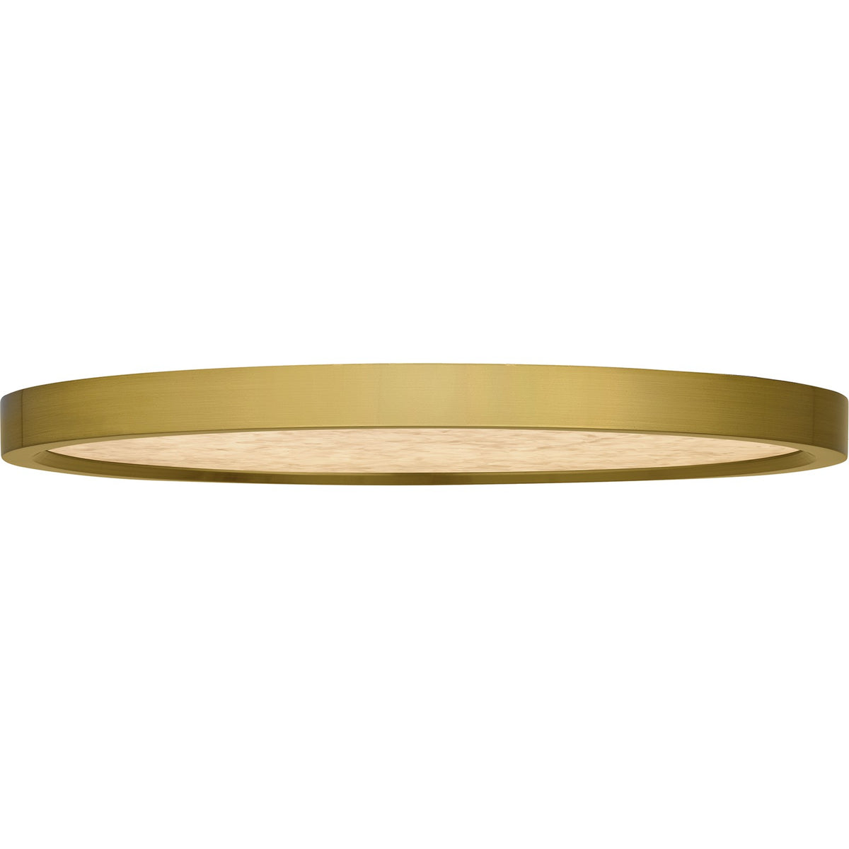 Quoizel Outskirts 15in Square LED Flush Mount | Modern Brushed Gold Aluminum and Alabaster Acrylic | Kitchen & Bedroom | Model OSTA1715BRG