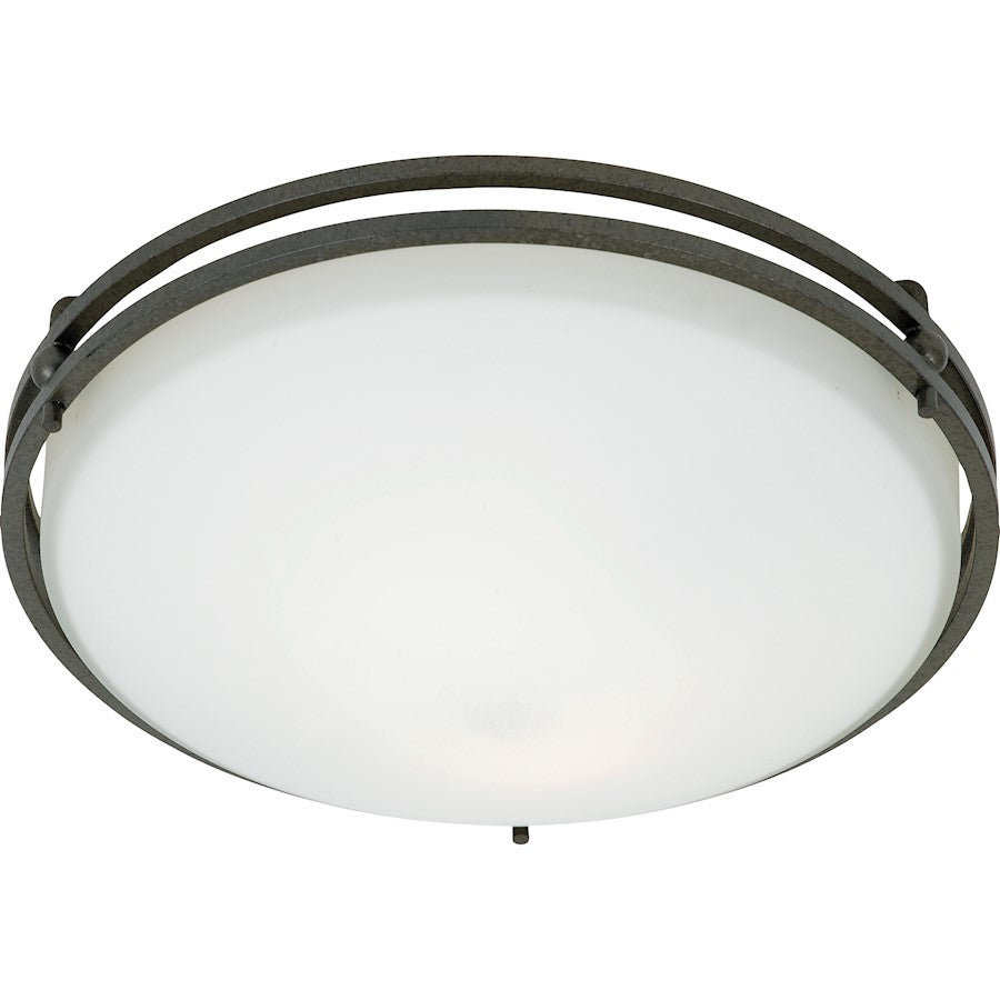 Quoizel 2 Light Ozark Flush Mount in Iron Gate