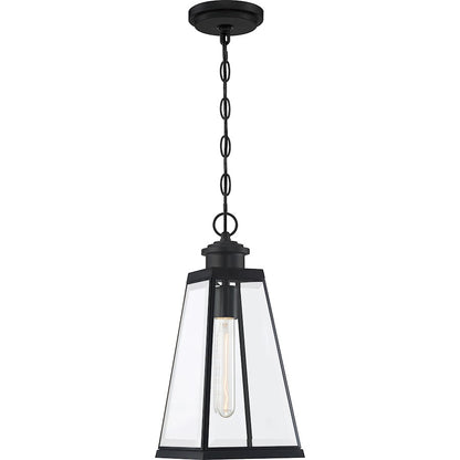 Quoizel Paxton 1 Light 7" Outdoor Lantern, Matte Black
