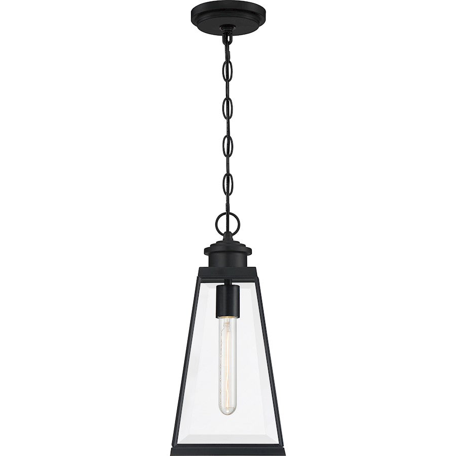 Quoizel Paxton 1 Light 7" Outdoor Lantern, Matte Black